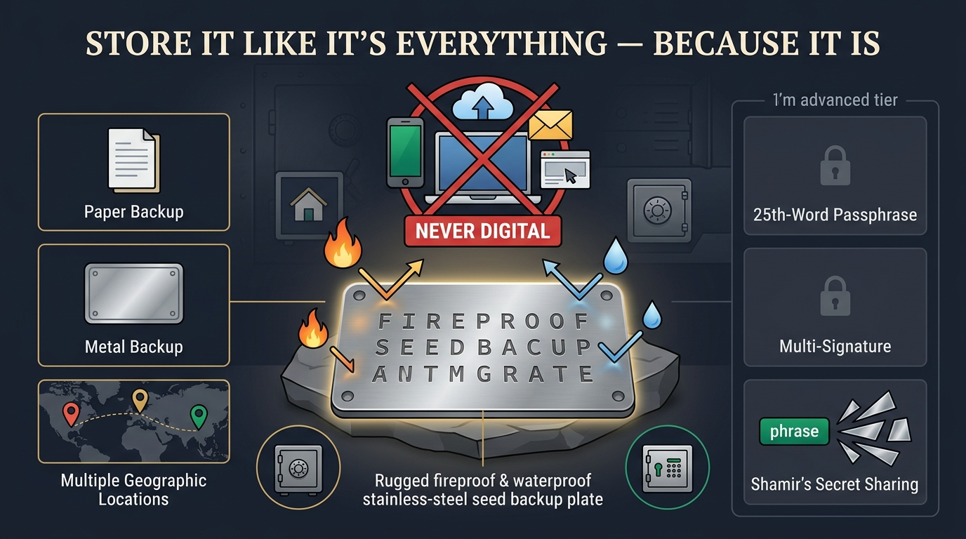 Secure Seed Phrase Storage: Where and How to Keep Your Master Key